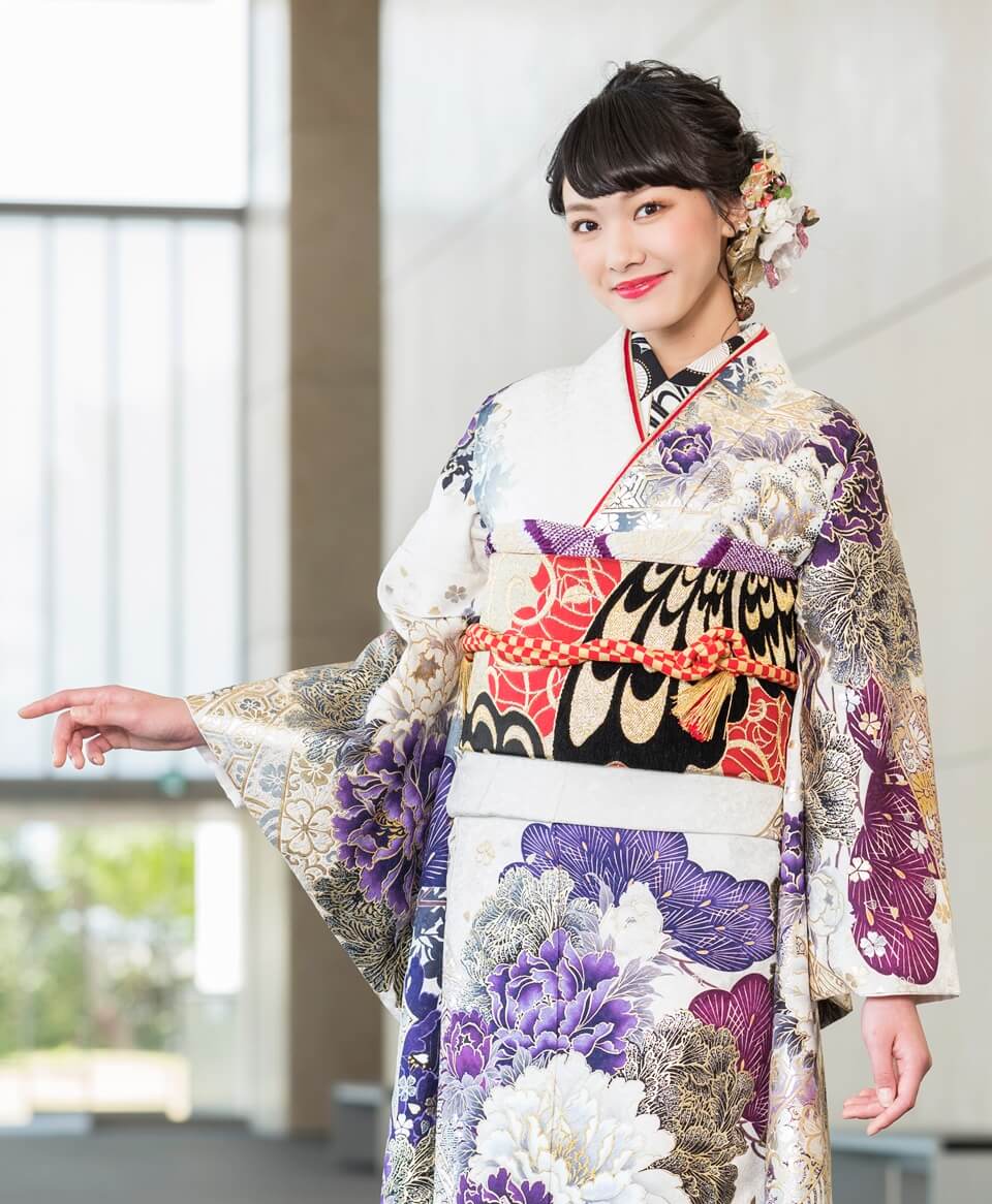 白地紫ぼたん[FS0786] | 成人式振袖レンタル京都さがの館