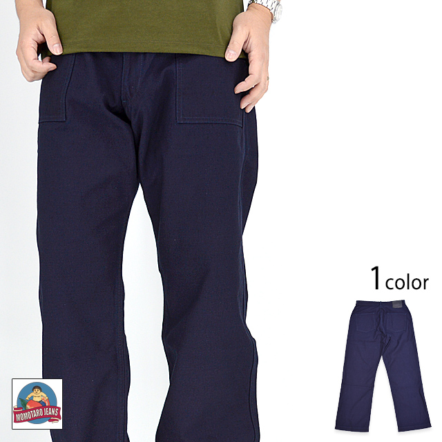インディゴバックサテンベイカーパンツ 桃太郎ジーンズ MXPT1004