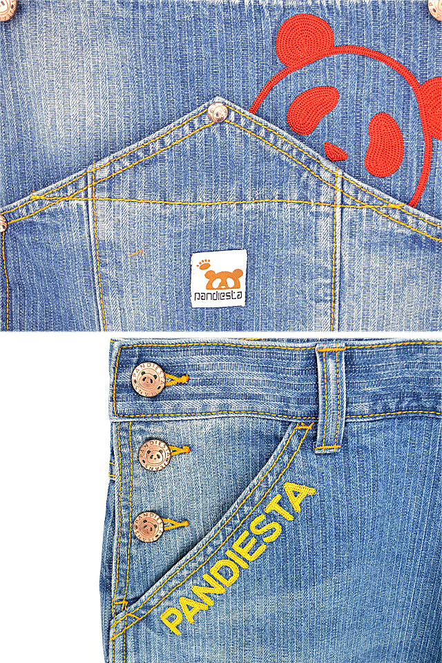 2WAYジャガードデニムオーバーオール PANDIESTA JAPAN 523652 パンディ