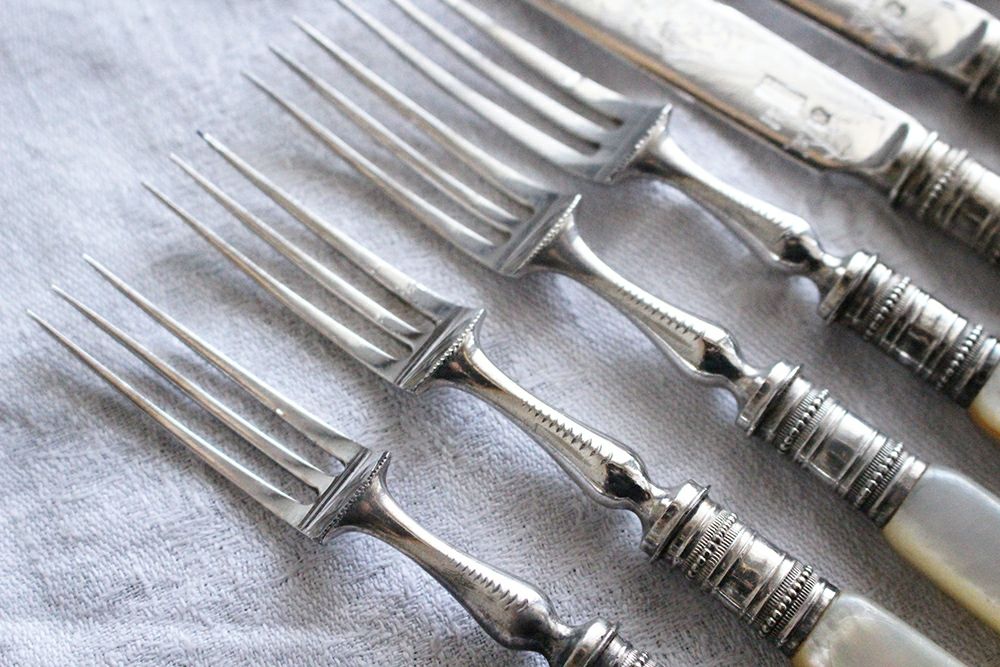 アンティーク マザーオブパール カトラリー イギリス製 白蝶貝の