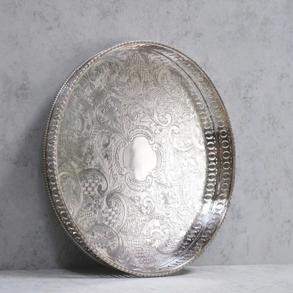 アンティーク雑貨 ヴィンテージトトレイ イギリス シルバープレート