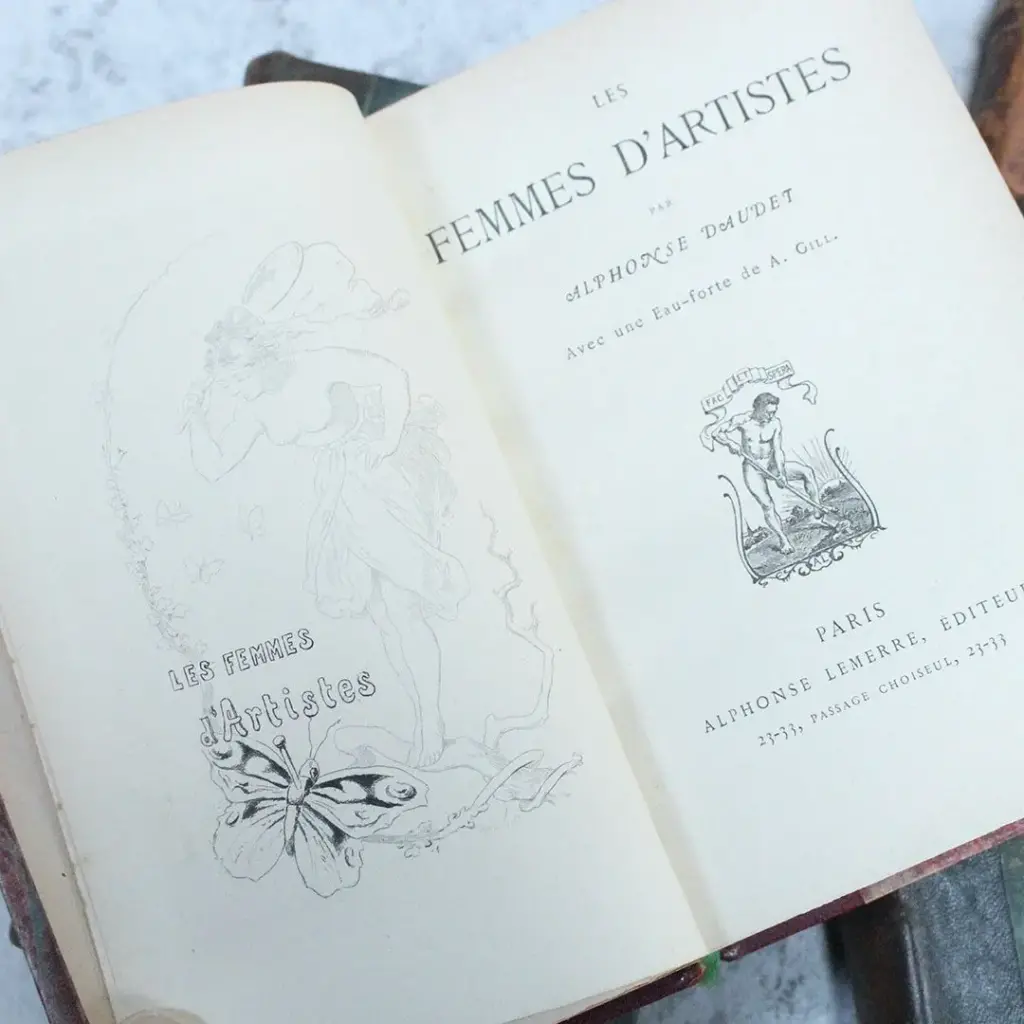 アンティークブックⅣ 古書 フランス 革背表紙 | 雑貨とアンティークの