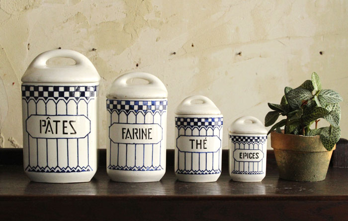 フランスのアンティークホーローキャニスター「cafe(カフェ