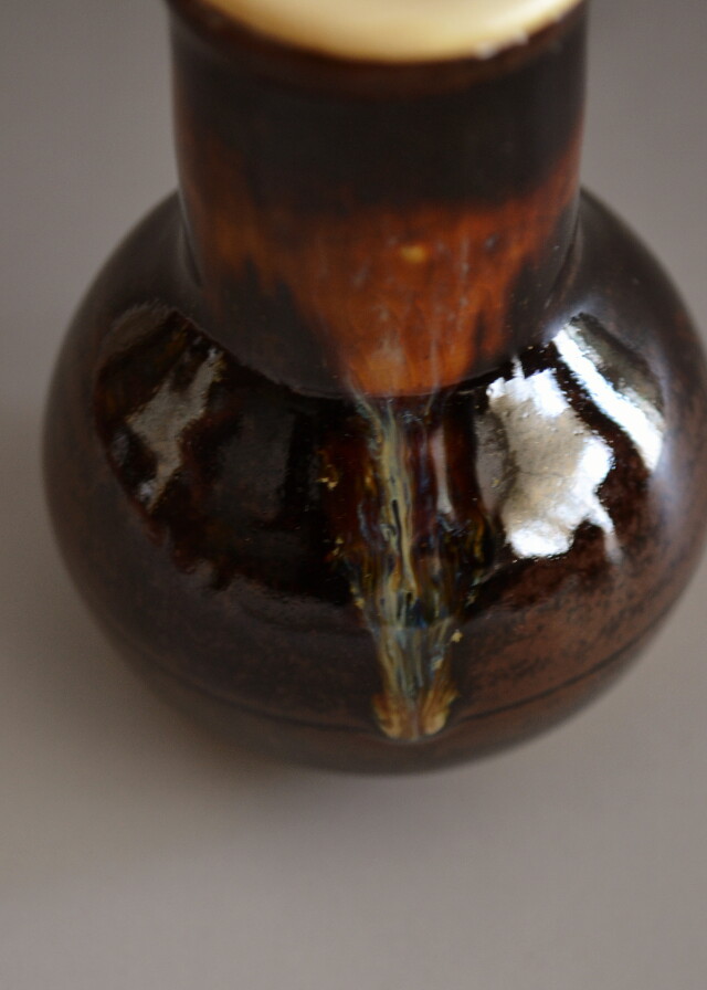 鶴首茶入 桶谷定一作 茶道具 茶入 Antique Sam's Collection