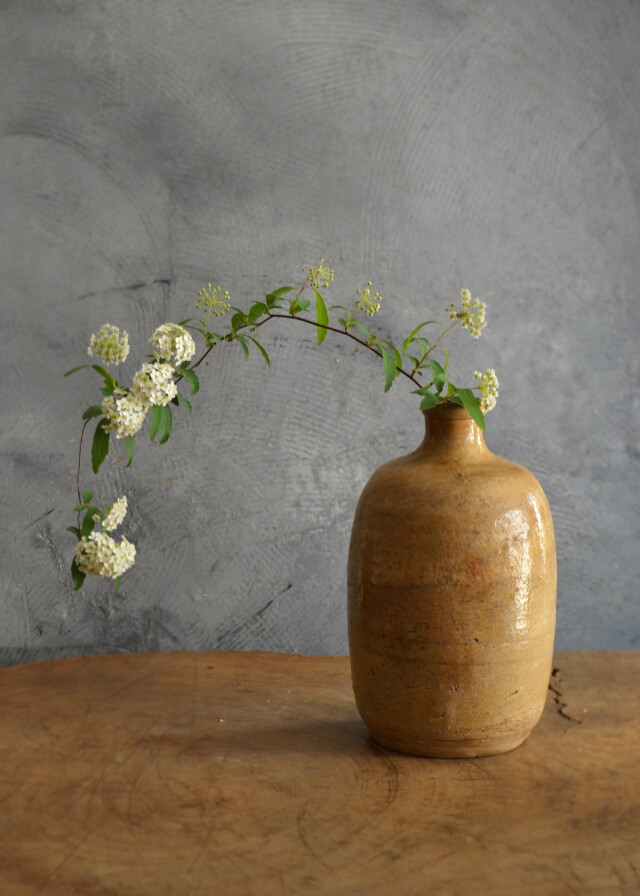 黄瀬戸徳利 瓶 酒徳利 酒器 花器