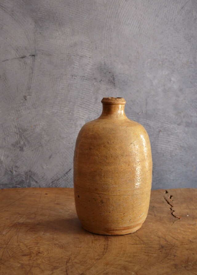 黄瀬戸徳利 瓶 酒徳利 酒器 花器