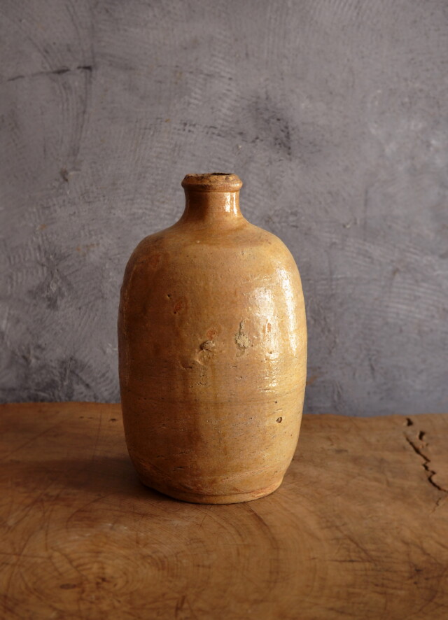 黄瀬戸徳利 瓶 酒徳利 酒器 花器