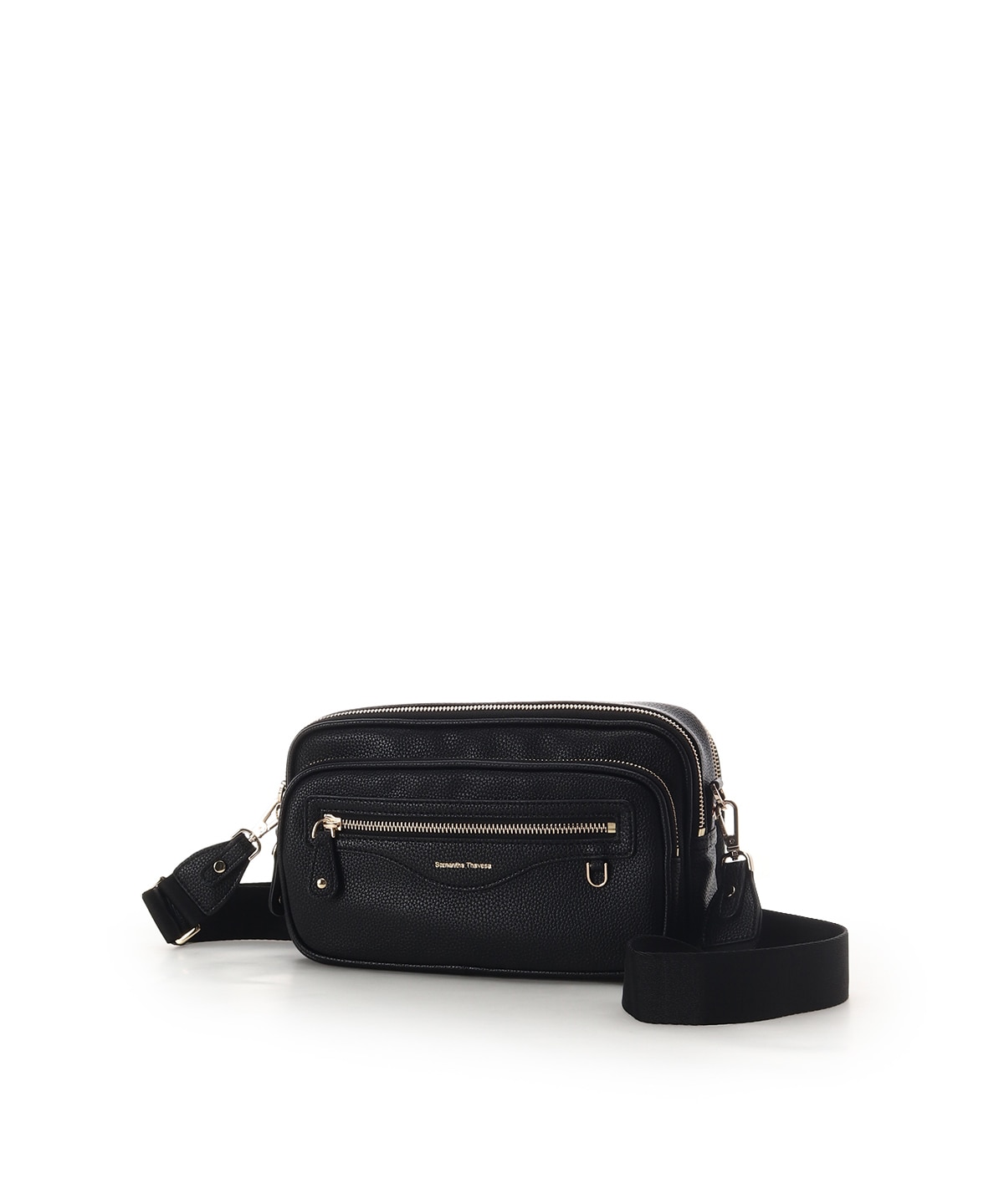 カジュアルテイストスクエアショルダーバッグ(FREE ブラック