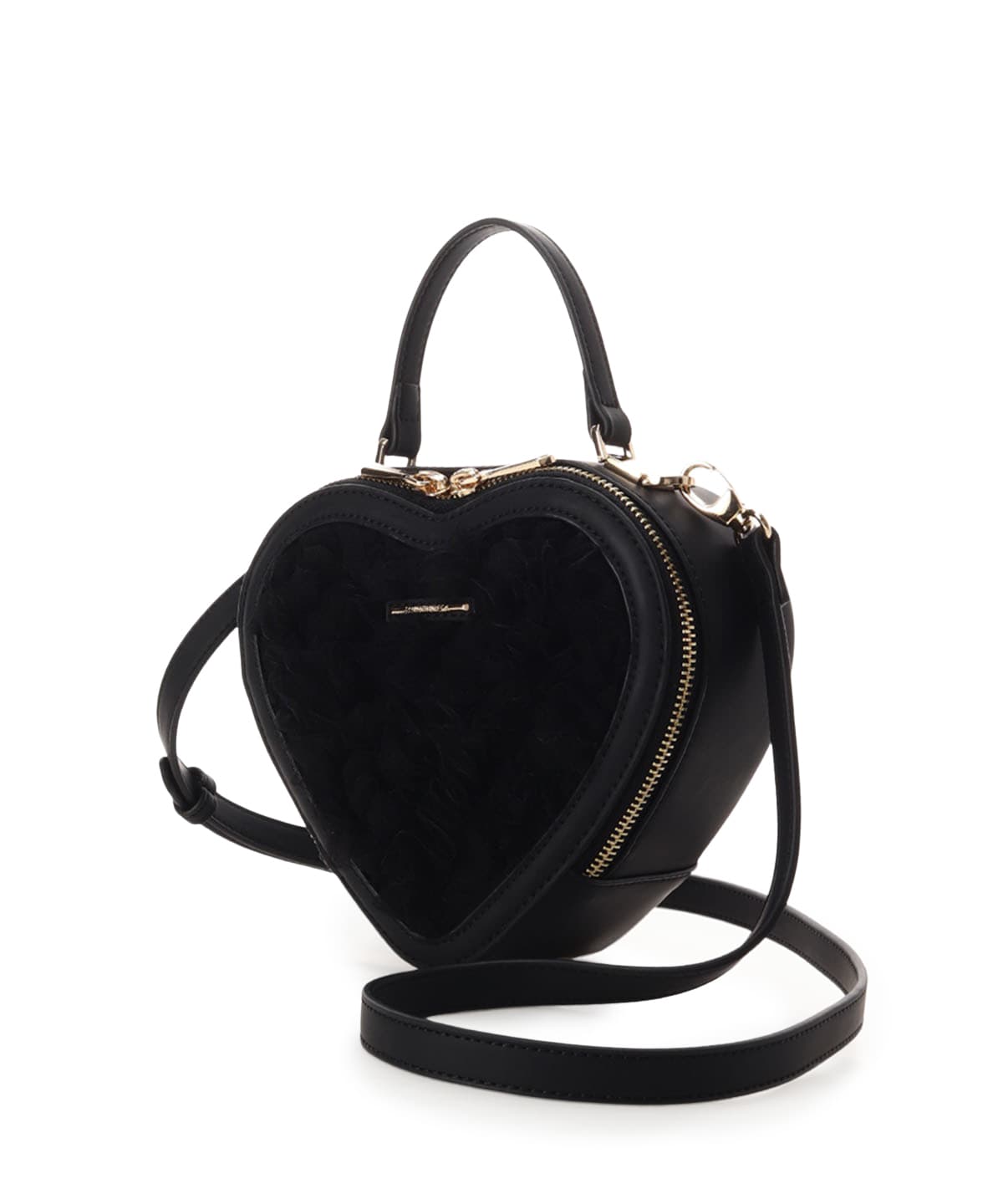 チュールハート型ショルダーバッグ(FREE ブラック): SAMANTHAVEGA