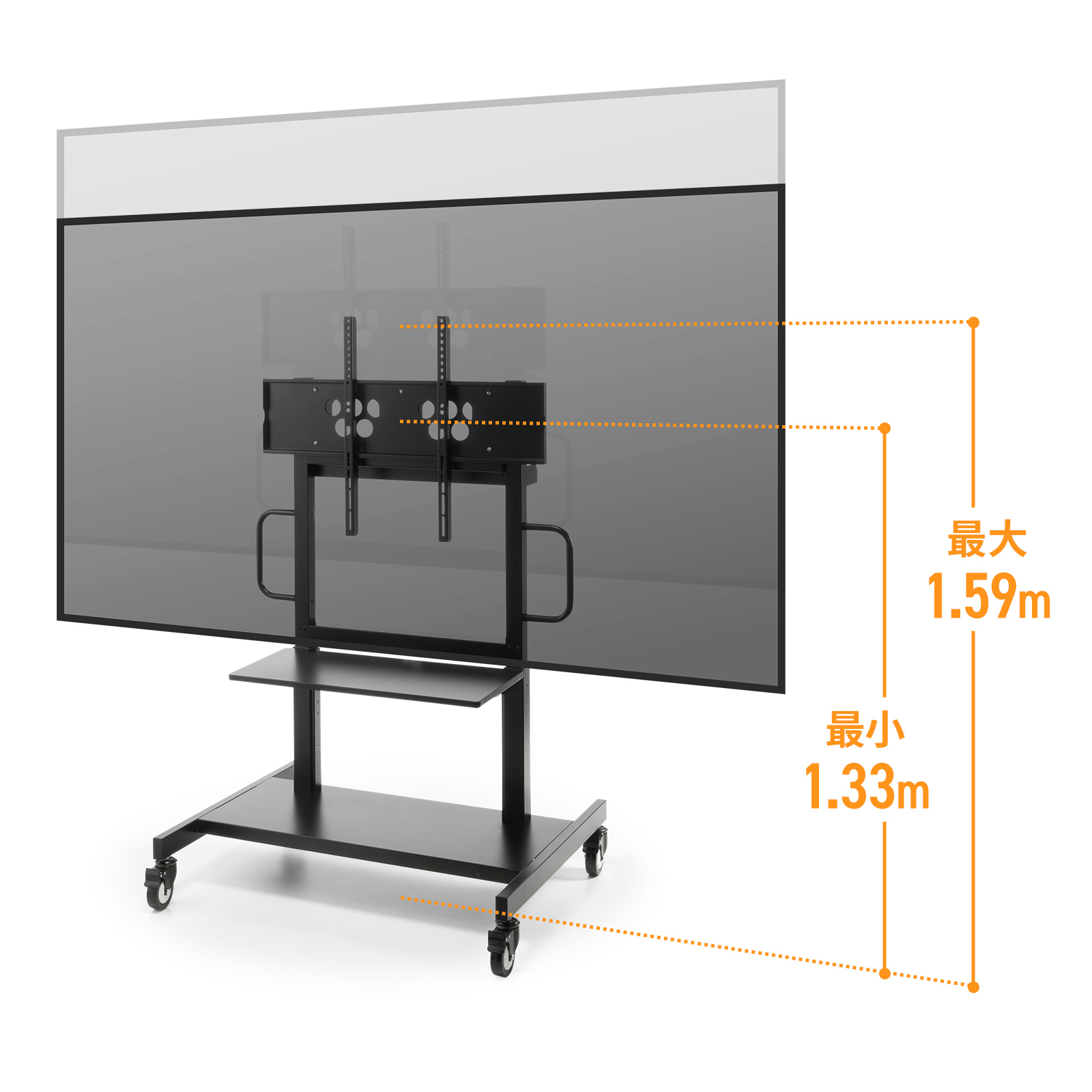 CR-PL67BK【手動上下昇降ディスプレイスタンド（100型対応・高耐荷重