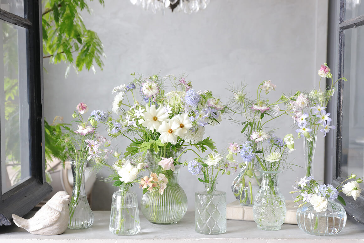 ヴィンテージボトル風ガラスベースMatilda J サラグレース