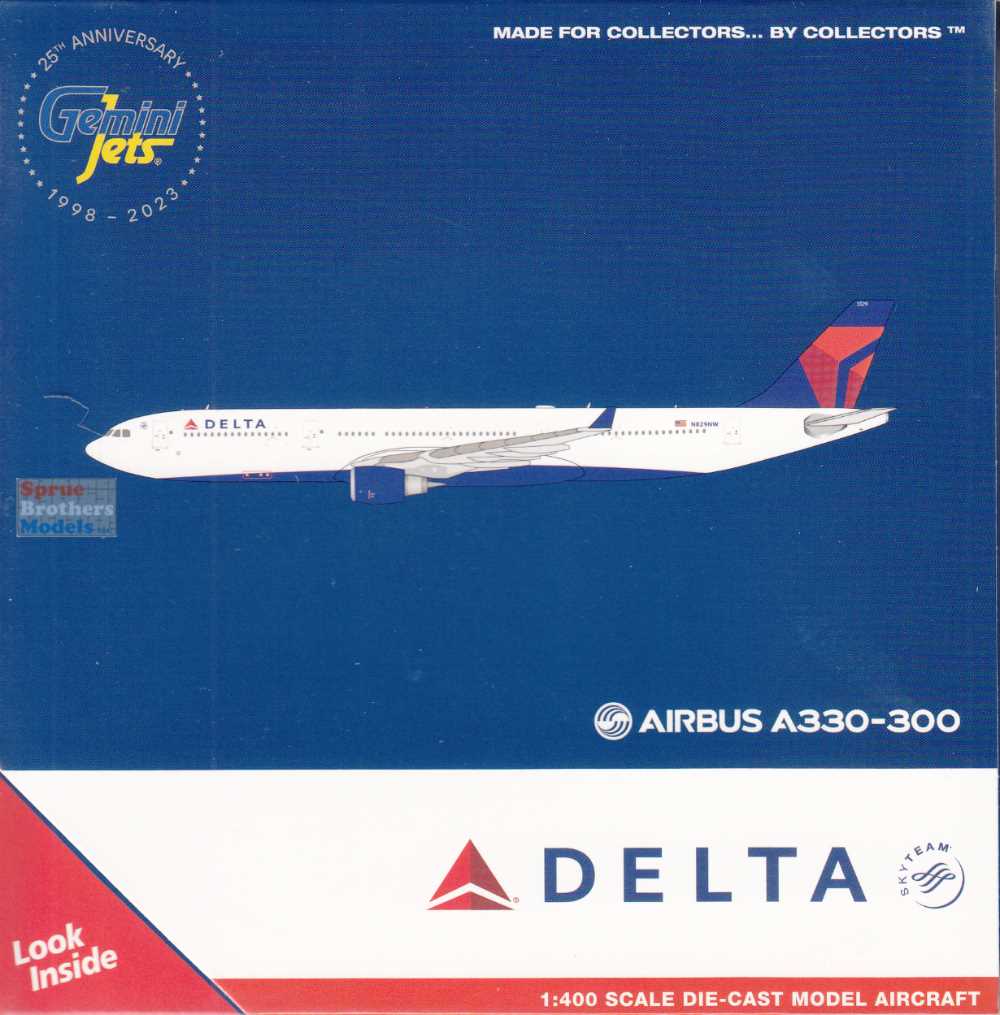 GEMGJ2106 1:400 Gemini Jets Delta Airlines Airbus A330-300 Reg