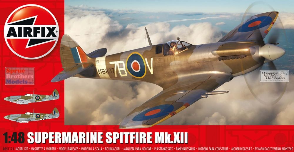 AFX05117A 1:48 Airfix Spitfire Mk.XII - Sprue Brothers Models LLC