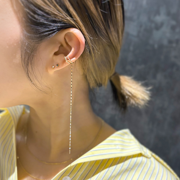 SJX W】BLACK DIAMOND STAR STUD PIERCED EARRING(6ZP5047)｜SJX公式