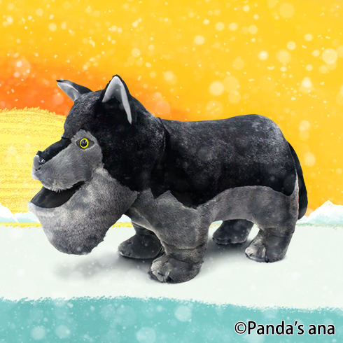 シャクレルプラネットブラックオオカミBIGぬいぐるみ プライズの情報