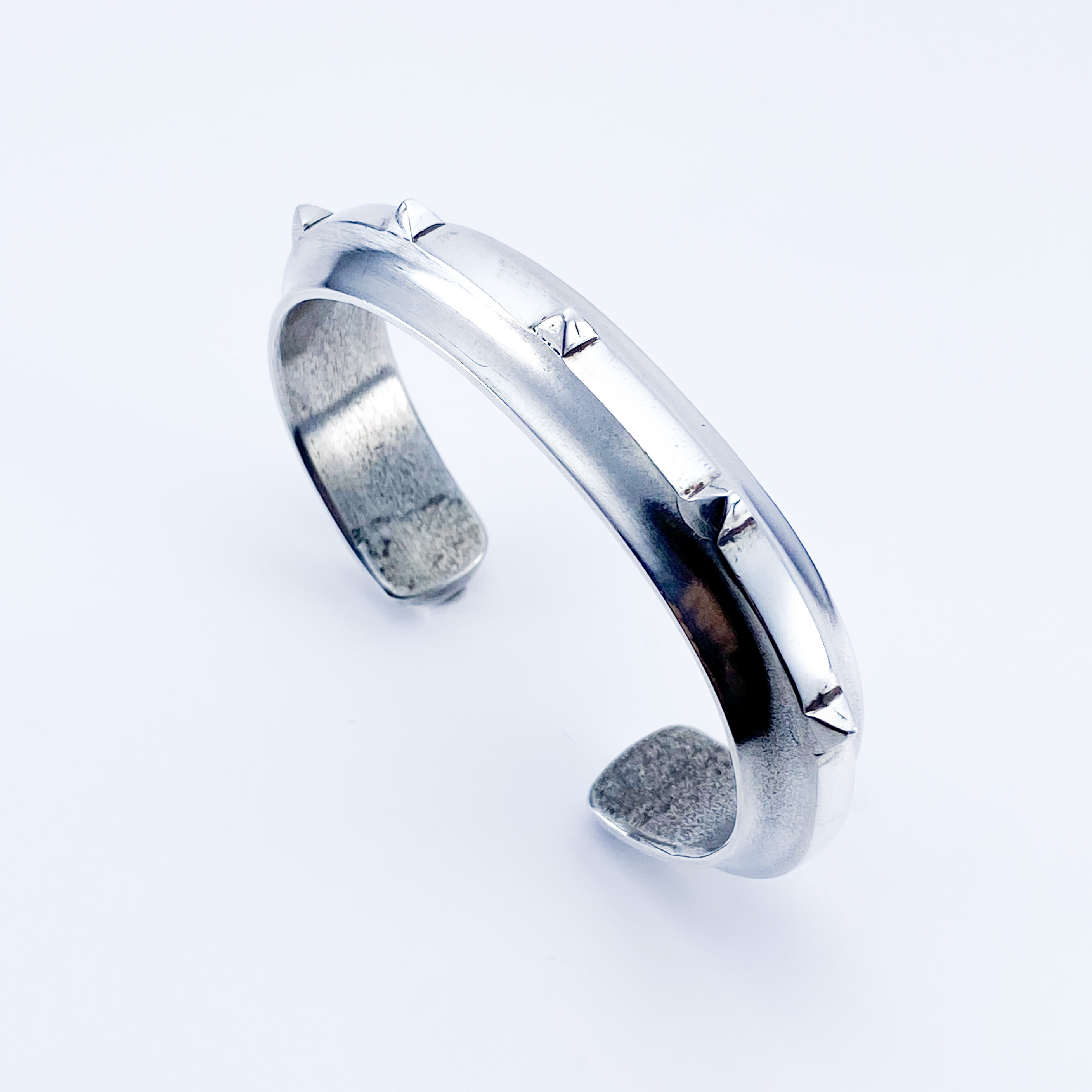 スタッズロックブレスレット | ターコイズ・メンズシルバー