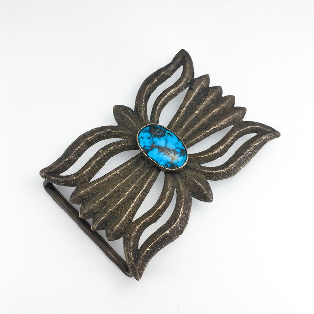 インディアンジュエリー ラリー ゴルシュ バックル 006 | ターコイズ