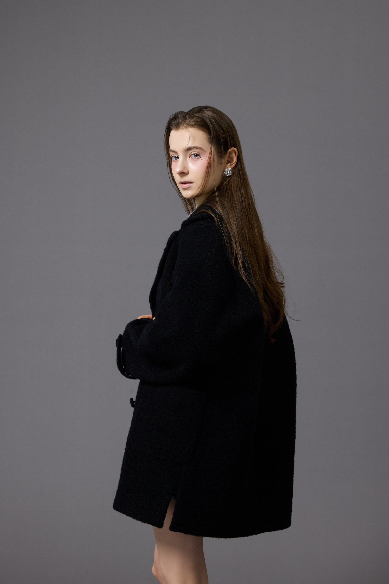 MONO boxy double coat – shéller / シェリエ