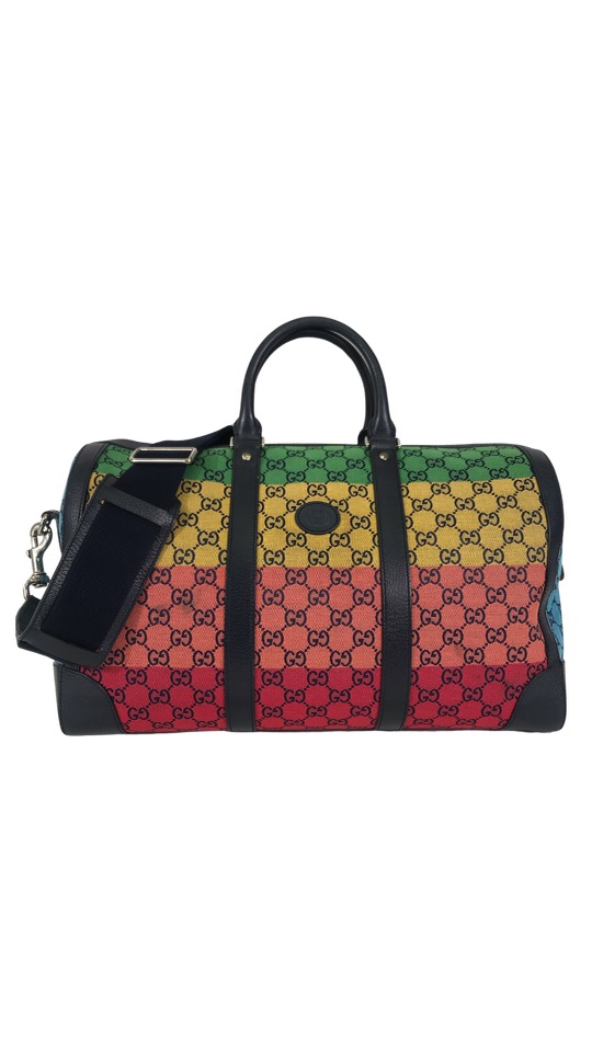 GUCCI GG Monogram Rasta Multicolor Duffle Bag - Sherry's Handbags