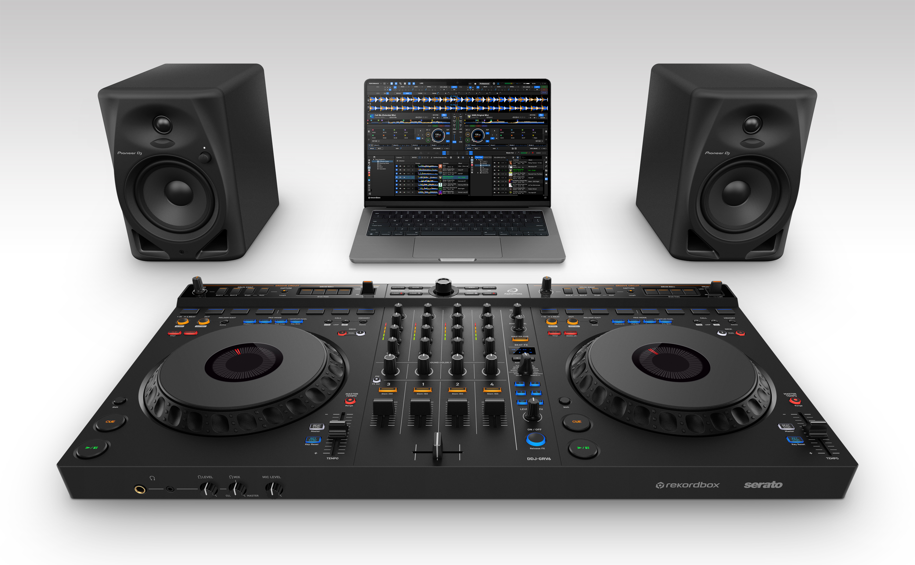 AlphaTheta/PioneerDJの新たなPCDJコントローラーDDJ-GRV6が発売開始
