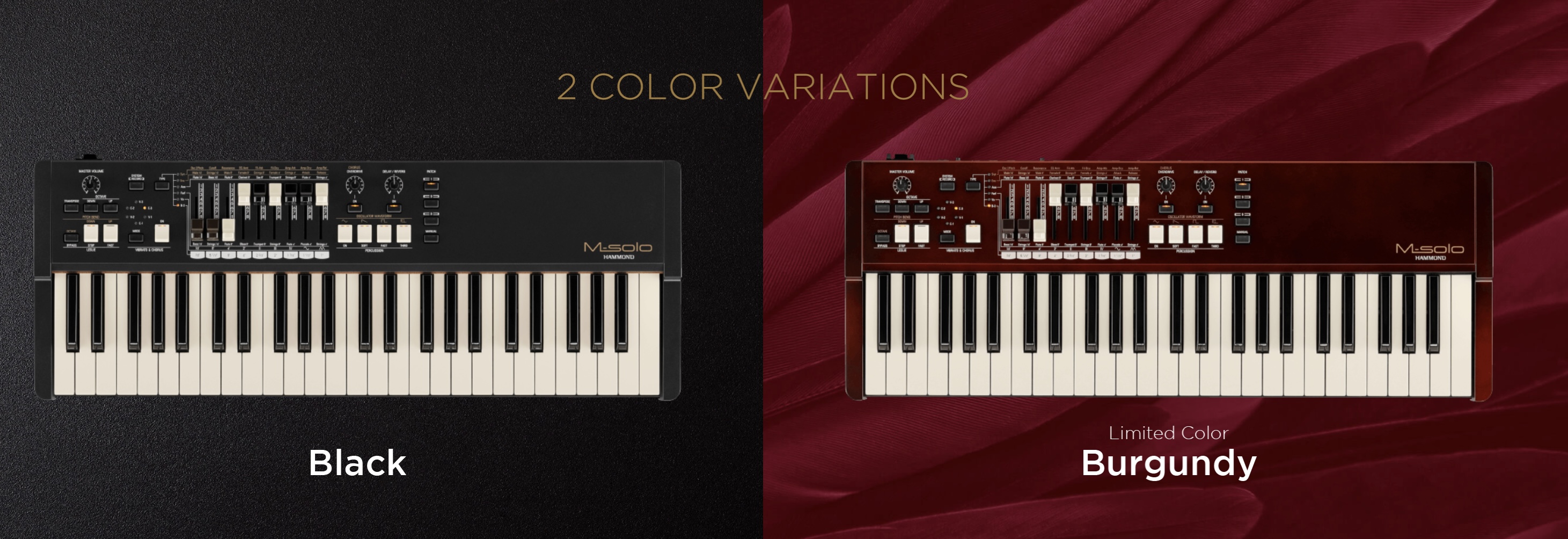 HAMMOND M-solo登場！ハモンド史上最少・最軽量の49鍵盤モデル