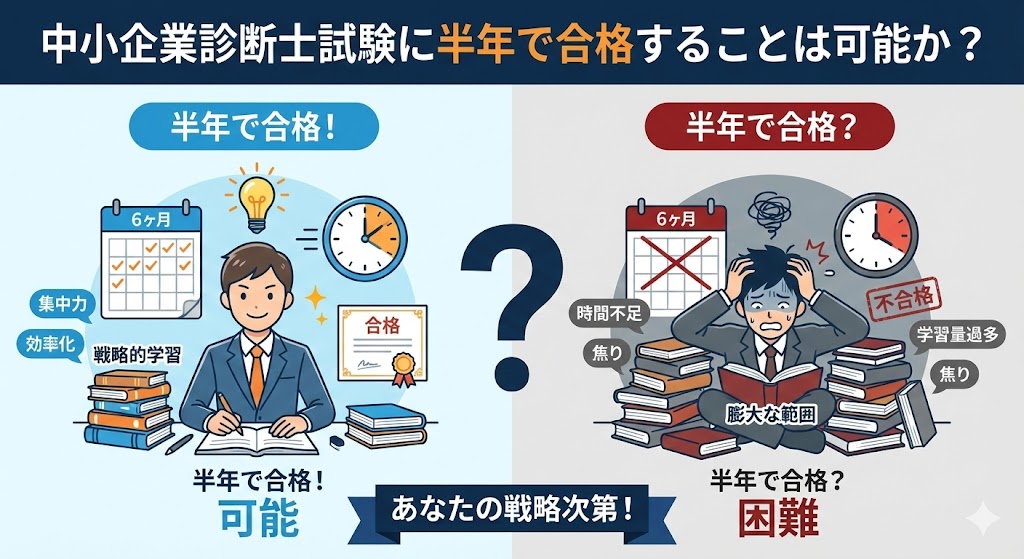 中小企業診断士試験に半年で合格できる？短期合格の現実と最短ルートを