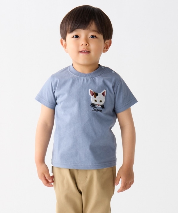 さかがみ家×SHIPS KIDS:80～130cm / コラボ 刺繍 Tシャツ◇｜ SHIPS