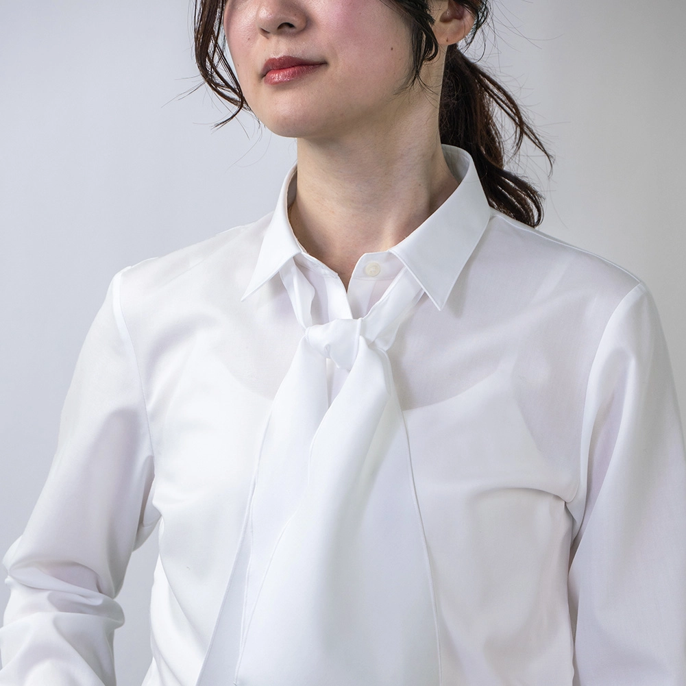 ブラウス 無地 ホワイト CHOYA SHIRT FACTORY｜CHOYA SHIRT（チョーヤ