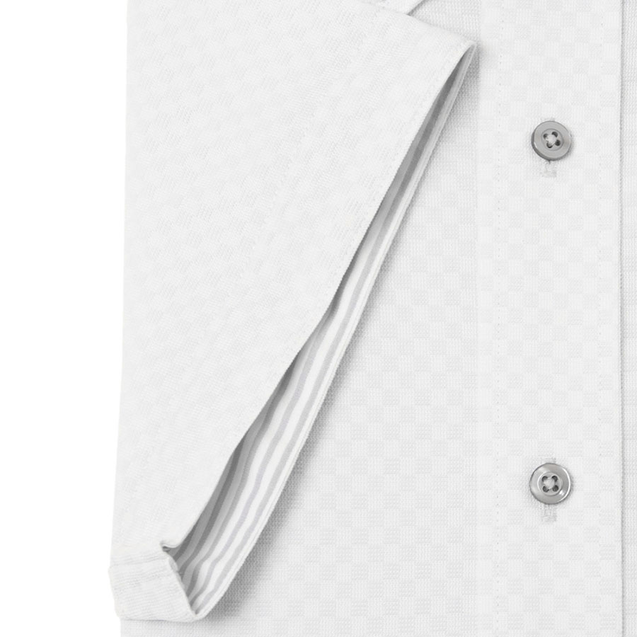 ニットシャツ(裄詰不可) グレー ニット ドビー 吸水速乾 フラボノ