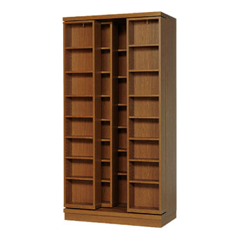 ブックマンの後継品。書院・2重スライド書棚・扉付き・高さ237cm【書斎