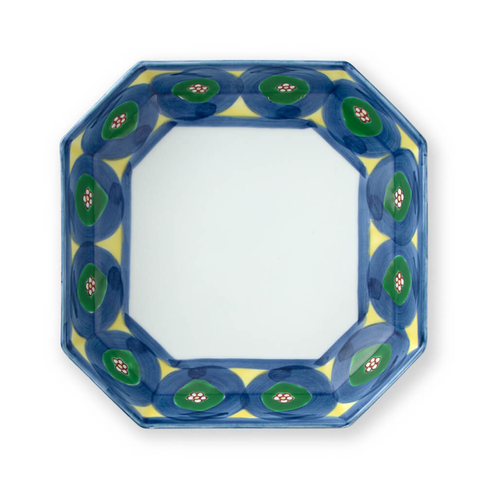 染錦丸紋 方皿 ｜ 有田焼の源右衛門窯公式オンラインショップ