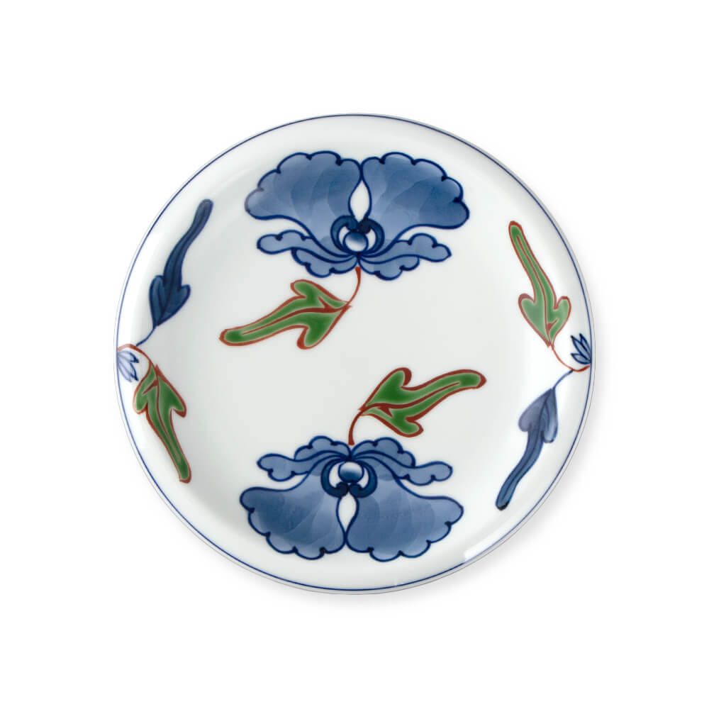 染錦唐花牡丹絵 銘々皿（丸型） ｜ 有田焼の源右衛門窯公式オンライン