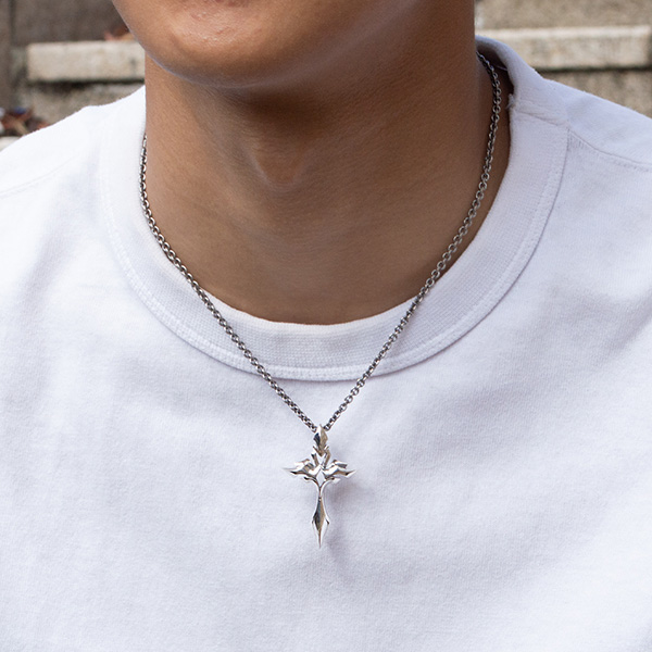 神戸をイメージした クロス シルバーペンダント [DG-072]