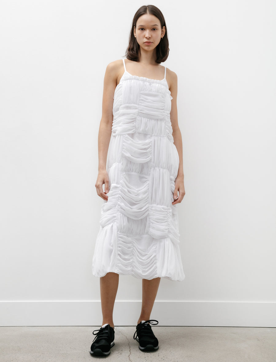 Comme des Garçons Comme des Garçons Sleeveless Gathered Georgette