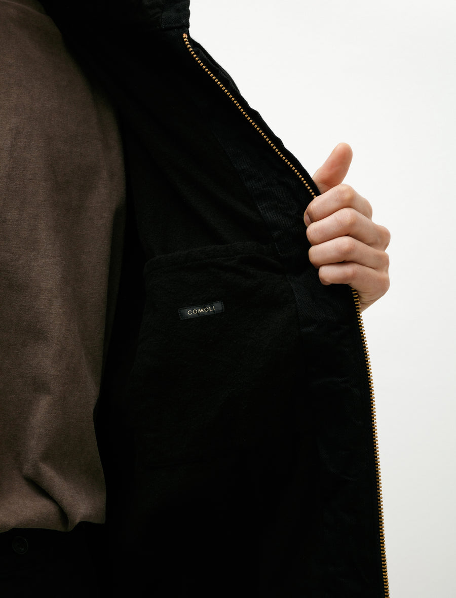 Comoli Black Denim Zip Parka – Neighbour