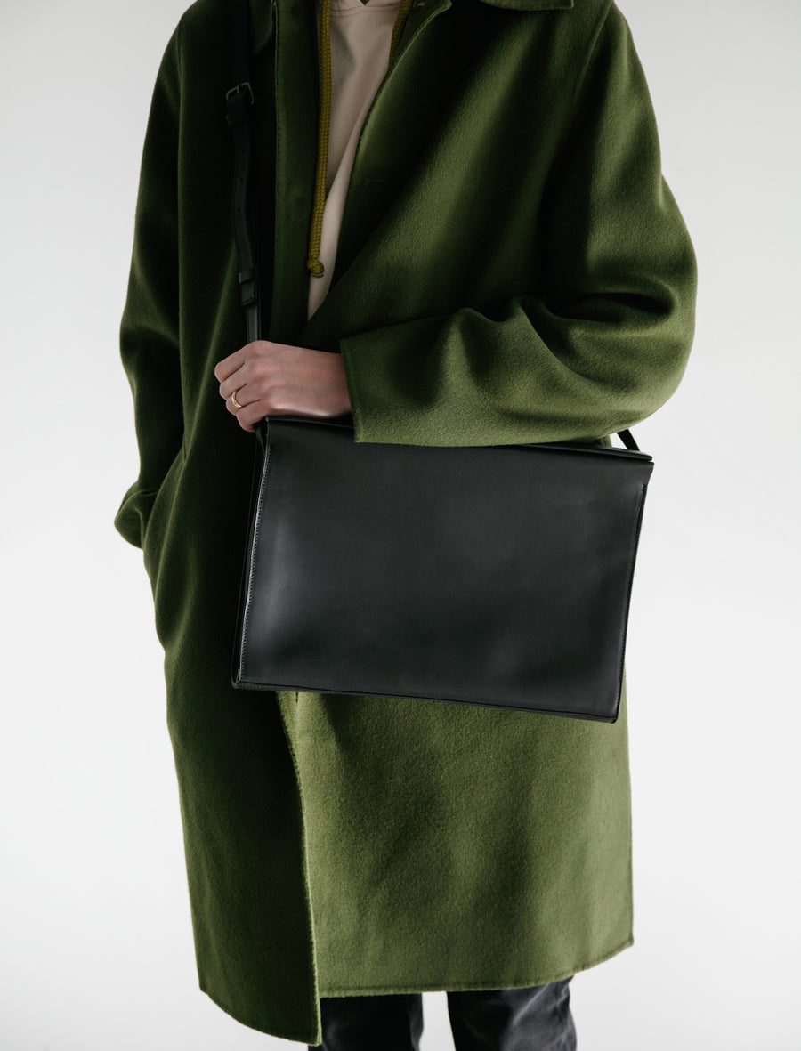 Isaac Reina 987 Hitchcock Messenger Bag Black Double Calf – Neighbour