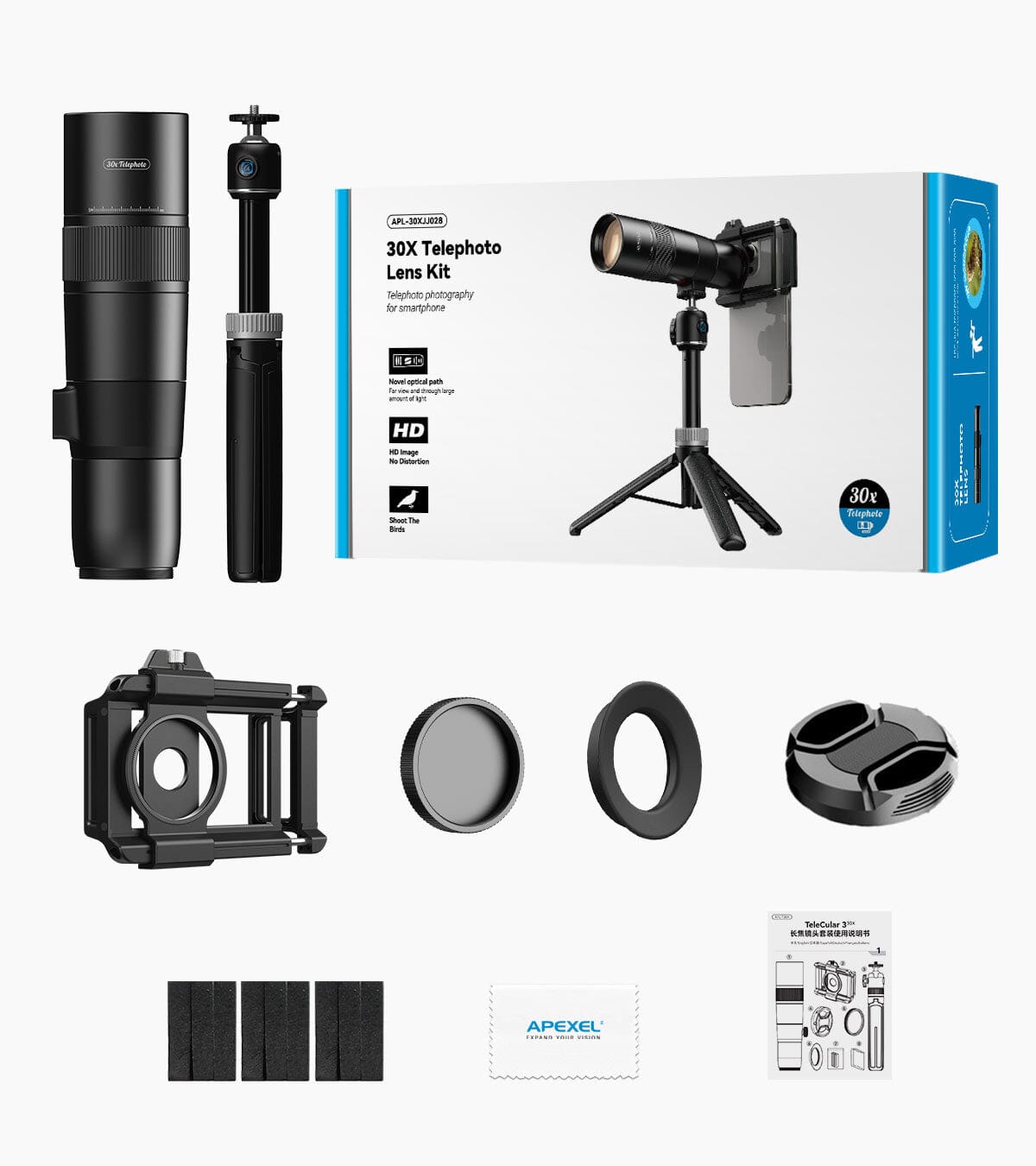 TeleCular 30X 望遠レンズ - Apexel – APEXEL 公式