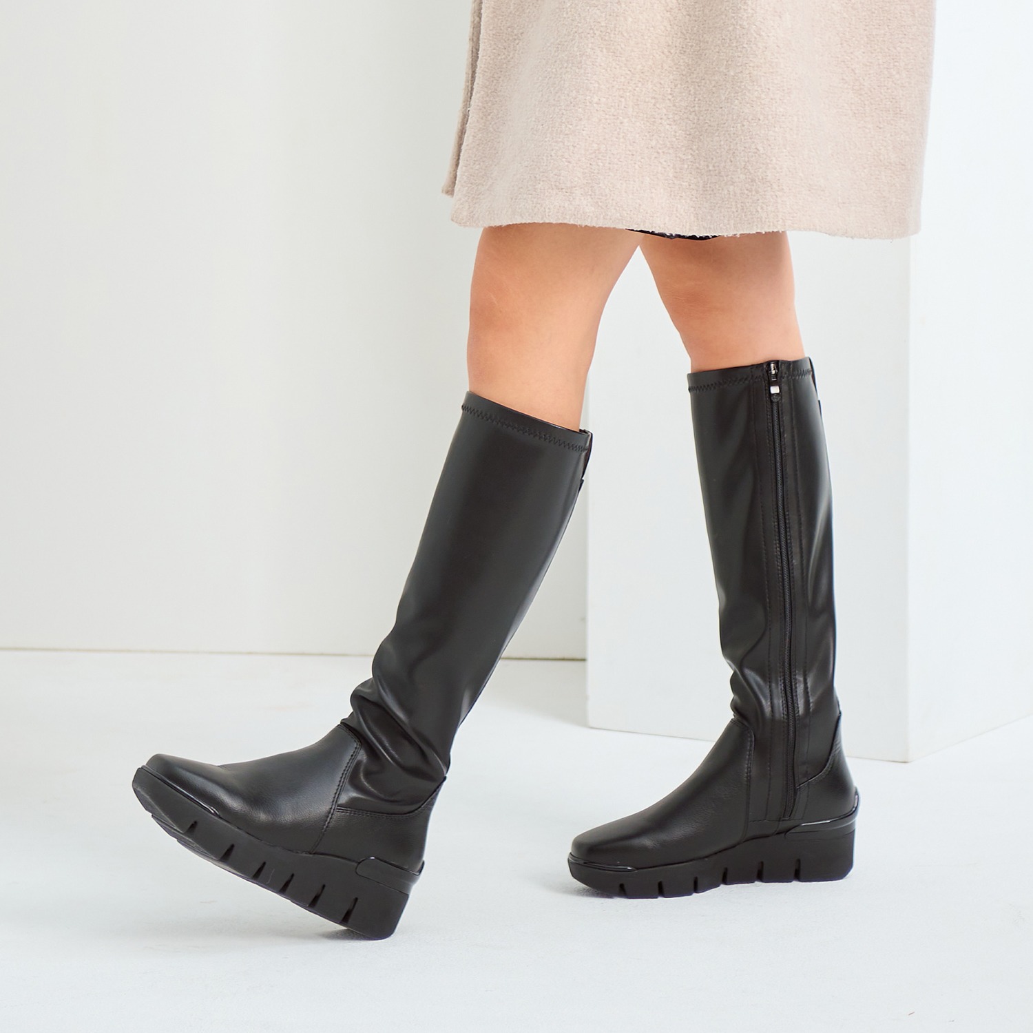 ブソラ ストレッチ切替 軽量ロングブーツ- ショップチャンネル