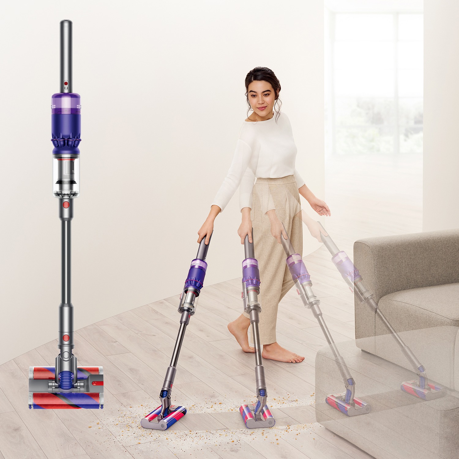 ダイソン パワフルで軽量な 全方向駆動 コードレスクリーナー オムニ