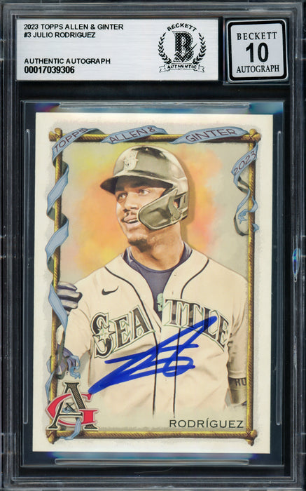 Julio Rodriguez Autographed 2023 Topps Allen & Ginter Card #3