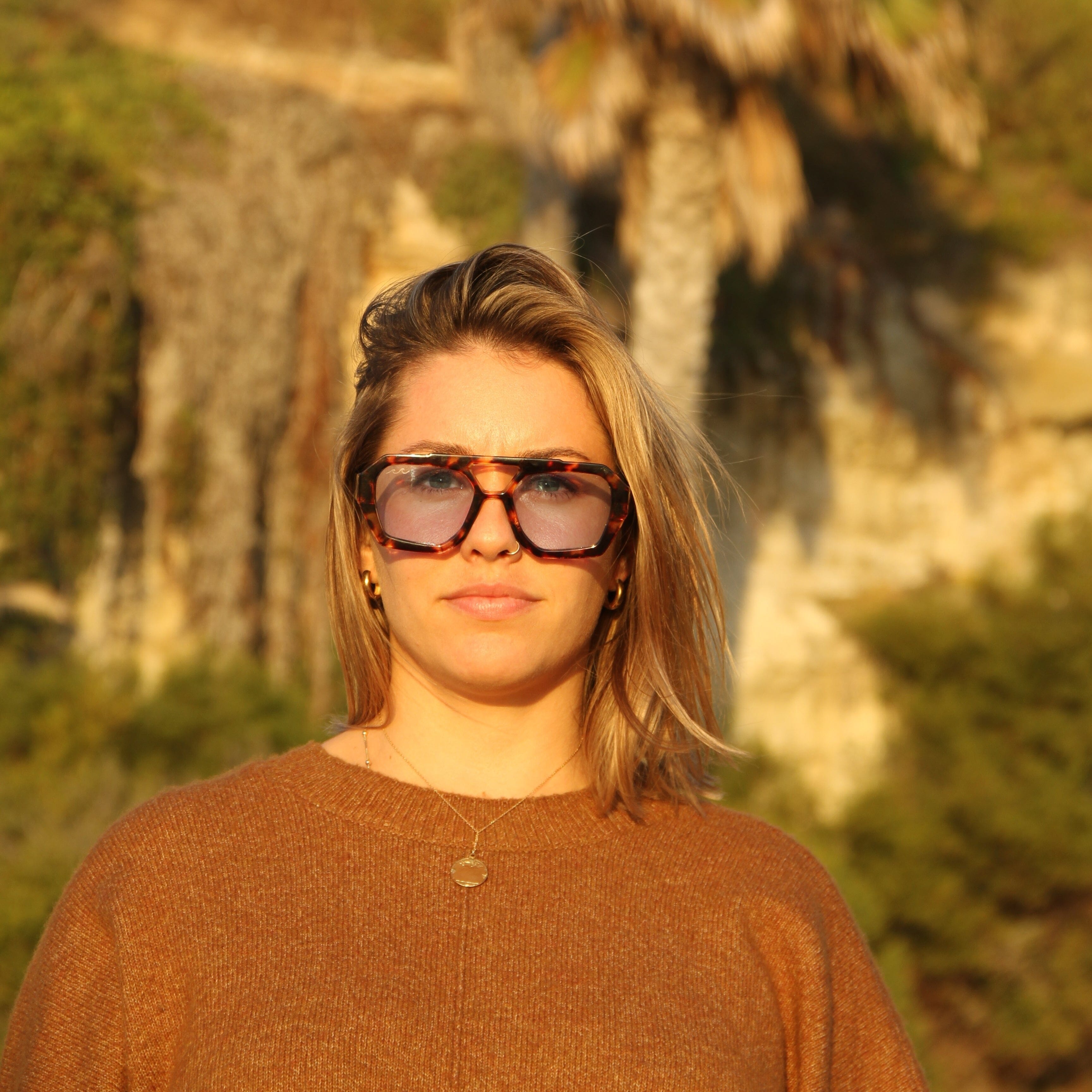 The Old Fashion | $35 | Brown Tortoise Octagon Frames with Blue