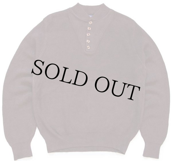 90s USA製 LANDS'ENDランズエンド 5ボタン ヘンリーネック コットン