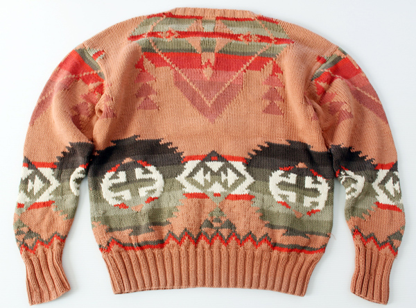 80s ポロ カントリー ラルフローレン ネイティブ柄 コットン ハンド