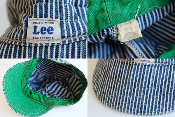50s Leeリー ヒッコリーワークキャップ 55cm - Sixpacjoe Web Shop