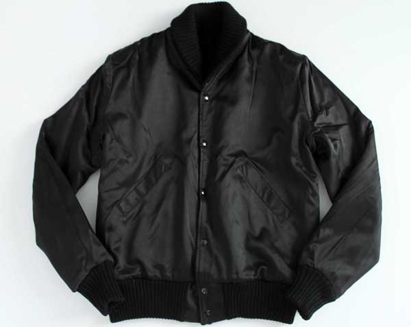 60s ALBION ショールカラー メルトン ウール スタジャン 黒