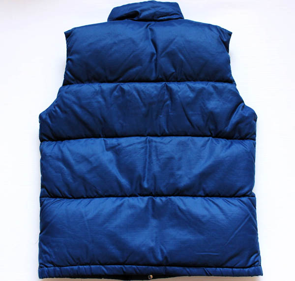 70s THE NORTH FACEノースフェイス 茶タグ ダウンベスト 紺 M