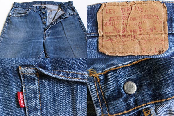 70s USA製 Levi'sリーバイス 501 シングル 66前期 デニムパンツ w36