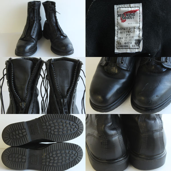 USA製 REDWINGレッドウイング 4473 ファイヤーマンブーツ 黒 10.5 E3