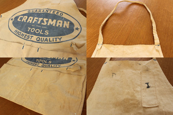 ビンテージ CRAFTSMAN TOOLS キャンバス ワークエプロン 生成り