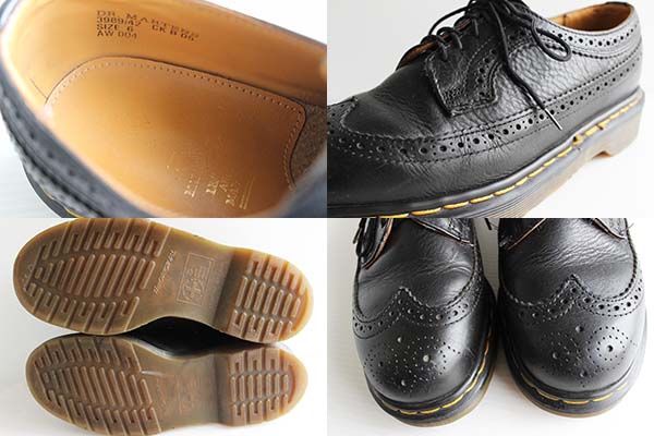 英国製 DR.MARTENSドクターマーチン ウイングチップ レザーシューズ 黒